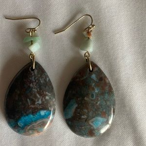 Natural stone earrings